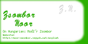 zsombor moor business card